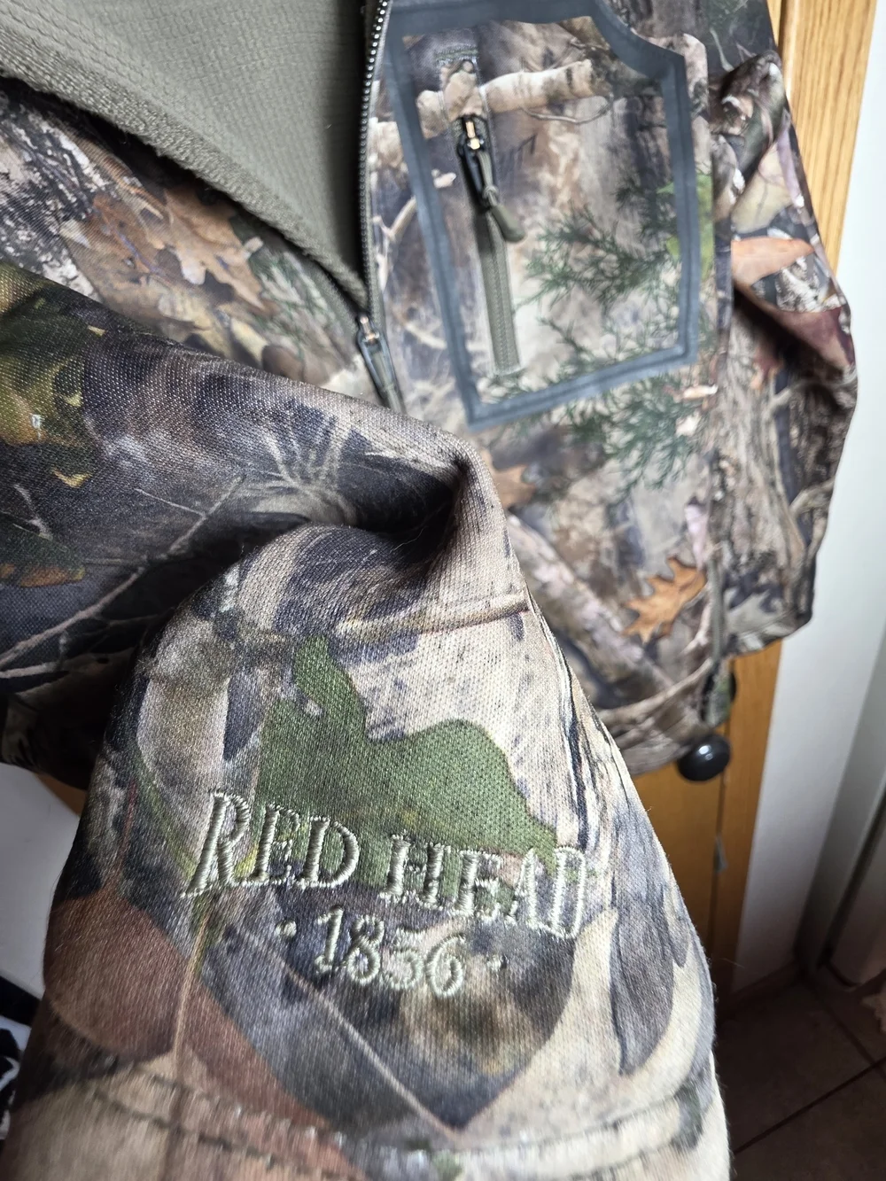 RedHead Kids Realtree-Style Camo Jacket - Brown/Green Hunting Fishing Y2K